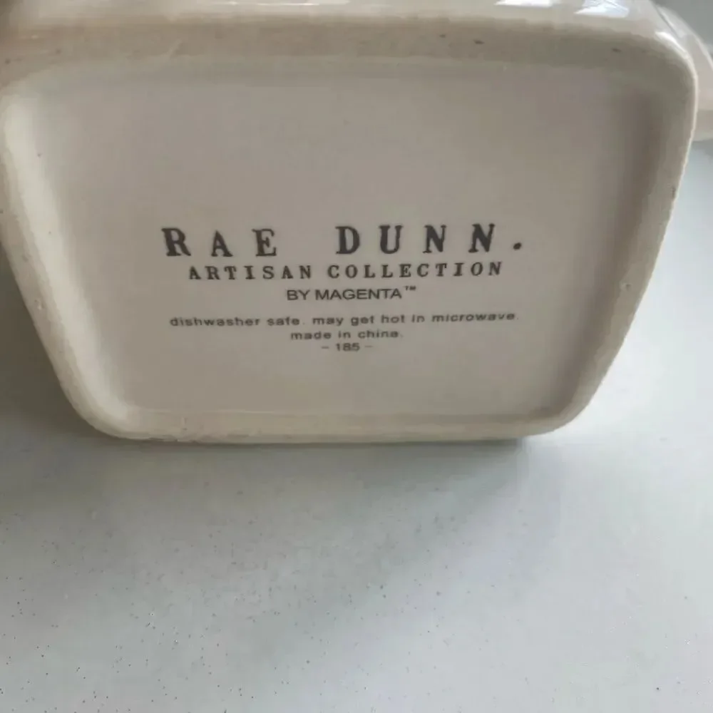 Rae Dunn Cream Square Rae Dunn By Magenta CREAM Canister Farmhouse